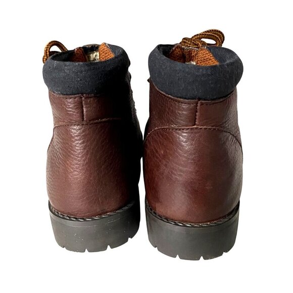 Main Woods Brown Leather Hiking Boots Women's Sz 6M Gorpcore Outdoor Chore Boots - Picture 3 of 11